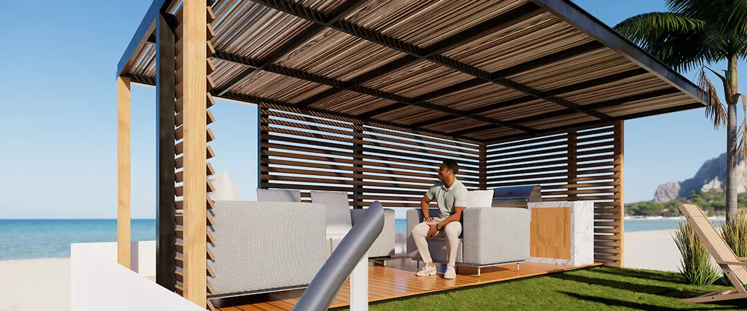 Vista render del modelo de un piso Urbanización Coral Bay